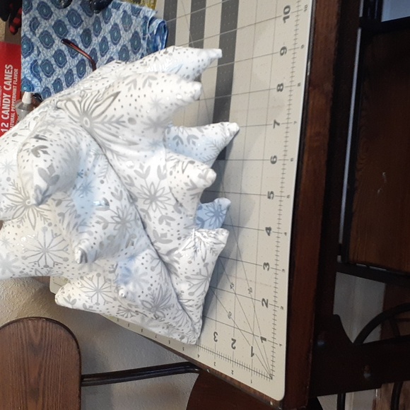 Stuffed White 10"x10" Christmas Tree. - Picture 3 of 3